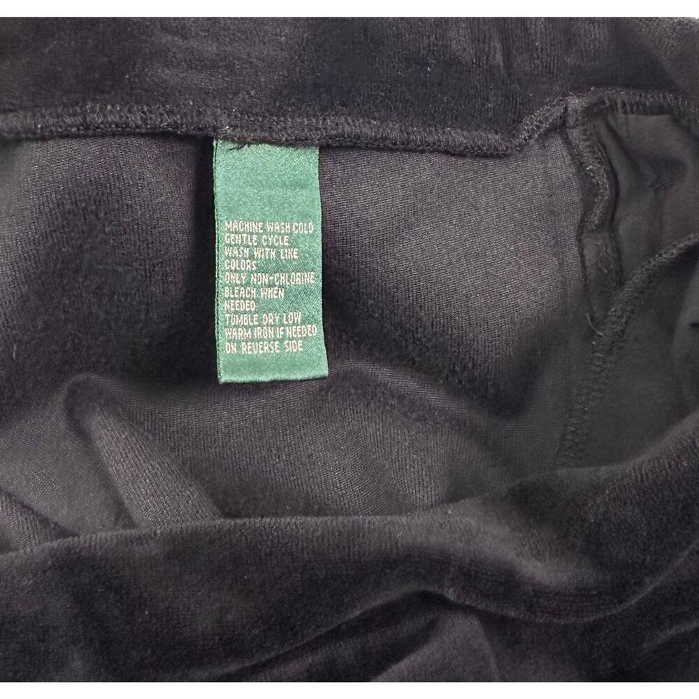 Lauren Active Ralph Lauren Black Velvet Active Track Pants Size Medium - Picture 11 of 11